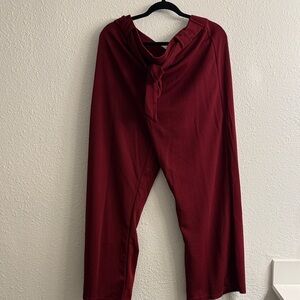 Elegant Burgundy Wide Leg Jumpsuit